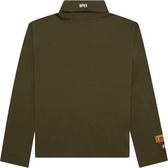 Heron Preston SS23 Logo Patch Rollneck Long-Sleeve T-Shirt Dark Olive HMAB027S23JER0015501