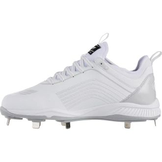 Rawlings Bullpen Low 174930 Mens White Lace Up Metal Baseball Cleats NIN1219