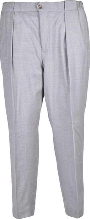 L.B.M. 1911 Grey Stretch Virgin Wool Formal Pants