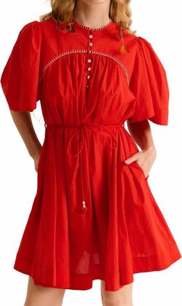 Carolina K Kerry Mini Dress In Red