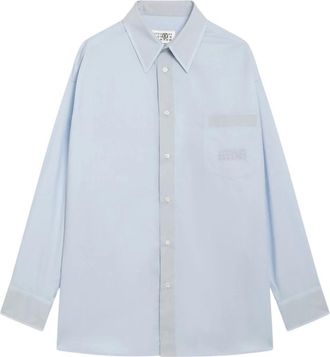 Maison Margiela Lange Mouwen Shirt - Heren - Casual Overhemden - Blauw - S - Overhemden