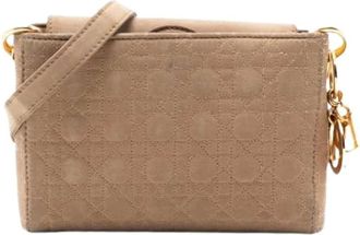 Dior Pre-owned Cross Body Bags, female, Brown, Size: ONE SIZE Pre-owned Vintage Suede Cross Body Bag
