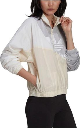 adidas Trainingsjack - Dames - Trainingsjackets - Beige - M - Nylon - Fitness
