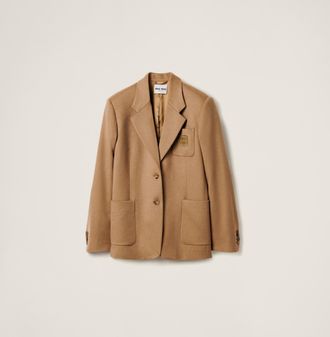 Miu Miu Single-breasted camel-hair jacket