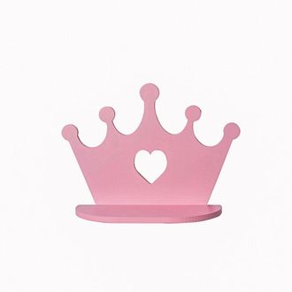 OEM Estanter&iacute;a Flotante De Madera Con Corona Rosa, Estilo N&oacute;rdico, Decoraci&oacute;n De Dormitorio De Princesa Para Ni&ntilde;as Y Ni&ntilde;os