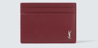 Saint Laurent Tiny Cassandre leather card holder
