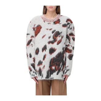 Stella McCartney Stella McCartney, Round-neck Knitwear, female, Multicolor, Size: M Colorful Abstract Knitwear Sweater