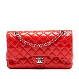 Chanel Tweedehands Medium Classic Patent Double Flap