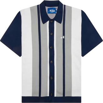 Awake NY Camicia con collo ampio - Blu