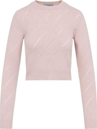 Prada Womens Pink Cashmere Sweater - Light Pink - Size EU 42 (Womens)