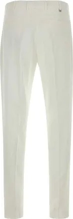 Pantaloni Torino Mens Lyocell Blend Trousers White Linen Cotton