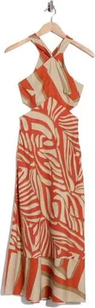 Diane Von F&uuml;rstenberg Ava Cutout Dress in Savanna Shadow Mix at Nordstrom Rack, Size 12