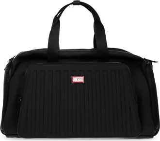 Diesel Weekend Bags, unisex, Black, Size: ONE SIZE Aluminum Duffle