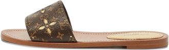 Louis Vuitton Sandali slides con monogramma - Marrone