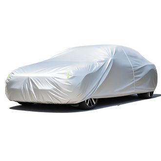 OEM Funda Protectora Para Coche, Impermeable Y Universal, Resistente A Los Ara&ntilde;azos, Para Sedanes. Longitud: 4,2-4,4 1,75 15 M. Color Plata