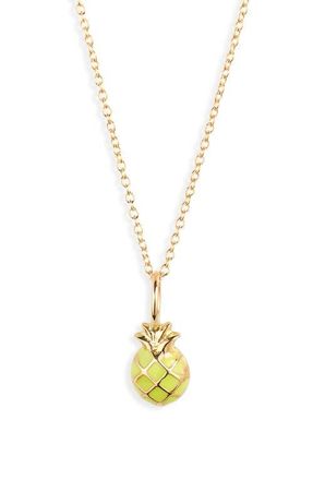 Bony Levy Kids 14K Gold Pineapple Pendant Necklace in 14K Yellow Gold at Nordstrom, Size 15