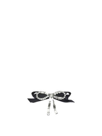 Jimmy Choo London Crystal Bow Hair Accessories Black