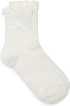 Casa Clara Love Nico Quarter Crew Socks in White at Nordstrom