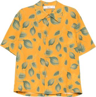 S&eacute;fr Dayot Shirt - Heren - Korte mouwen Overhemden - Veelkleurig - XL - Linnen - Overhemden