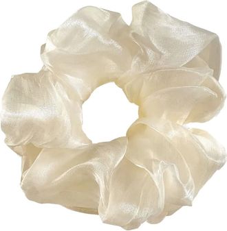 Anissa Kermiche organza scrunchie - women - Fabric - One Size - Neutrals