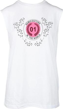 Semicouture T-Shirts - Dames - T-shirts - Wit - M - Katoen - Tops