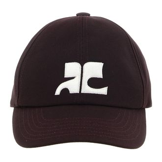 Courr&egrave;ges Gorra de algod&oacute;n con logo AC - Accessories - Mujer - Marr&oacute;n - ONE SIZE