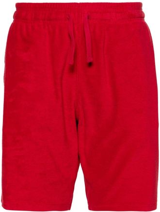 Vilebrequin logo-patch towelling shorts - men - Organic Cotton/Polyamide - S - Red