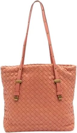 Bottega Veneta Pre-owned Tote Bags, female, Pink, Size: ONE SIZE Pre-owned Leather Shoulder Bag