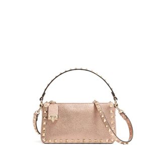 Valentino Garavani Handbags, female, Pink, Size: ONE SIZE Rockstud Small Crossbody Bag