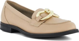 Dune London Dune Goddess Leather Womens Camel Loafers - UK 6