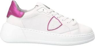 Philippe Model Witte Tres Temple Lage Top Sneakers - Dames - Sneakers - Wit - 36 EU - Leer - Schoenen