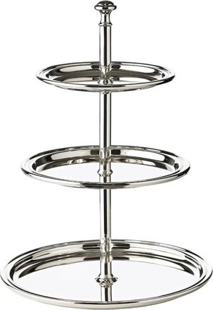 Edzard Premium Etagere Feliz 3-stufig ø 22 x 29 cm - edel versilbert