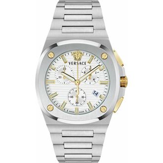 Versace Tolomeo Chronograph Bracelet Watch, 42mm in Stainless Steel at Nordstrom