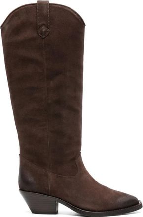 Ash Donkerbruine Laarzen - Dames - Cowboylaarzen - Bruin - 37 EU - Schoenen