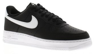 Nike Mens Trainers Air Force 1 07 an21 Leather Lace Up black white - Size UK 7.5