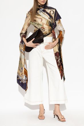 Zimmermann Silk Top With Decorative Side Tie, Womens, Multicolour