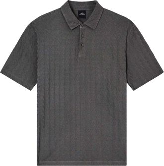 A|X Armani Exchange Polo met kraag en geometrisch patroon voor heren (Salie)
