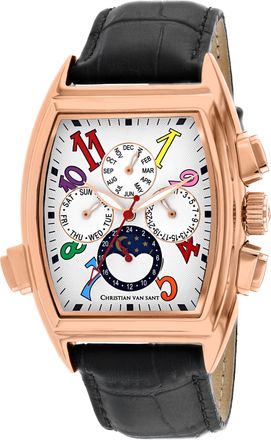 Christian Van Sant Mens Grandeur White Dial Watch