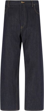 Thom Browne High-Waisted Selvedge Denim Jeans With Adjustable Strap
