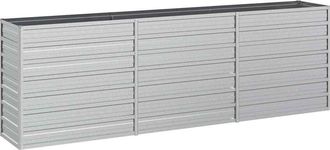 vidaXL Vidaxl - Arriate De Acero Galvanizado Plateado 240x40x77 Cm
