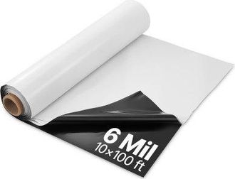 OEM Rollo De L&aacute;minas De Pl&aacute;stico 6 Mil 3,05 X 30,48 M Barrera De Vapor Para Espacios De Acceso L&aacute;mina De Polietileno Resistente Para Jard&iacute;n Suministros De