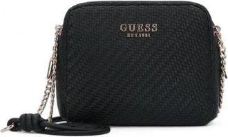 Guess Mirema Woven Mini Crossbody - Dames - Schoudertassen - Zwart - ONE Size - Leer - Tassen