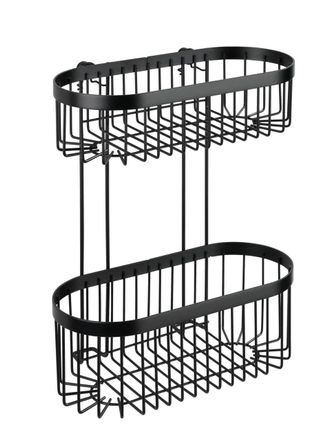 WENKO Cesto Doble Wenko Colecci&oacute;n Classic Plus, Negro