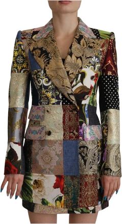 Dolce & Gabbana Patchwork Brocade Blazer - Dames - Blazers - Veelkleurig - S - Katoen - Jassen