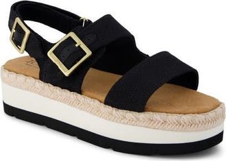 Toms Giana Flatform Sandal in Black at Nordstrom, Size 8.5