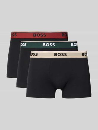 HUGO BOSS Slim Fit Trunks aus Baumwoll-Mix im 3er-Pack in Black, Größe XXL