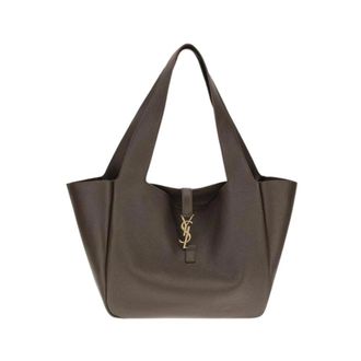 Saint Laurent Monogram Schoudertas - Dames - Tassen - Bruin - Maat: ONE Size Leer