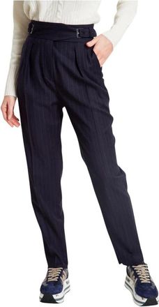 Max Mara Stijlvolle Denim Broek - Dames - Broeken - Blauw - M - Denim - Broeken
