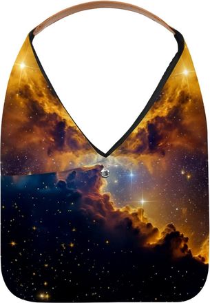 Generic Stars Nebula Reusable Lightweight Grocery Bags - Foldable Into Compact Pouch, Washable & Sturdy, Multipurpose for Shopping and Travel