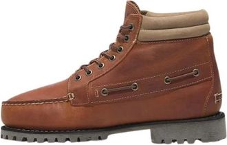 Timberland Authentic Mid Boots - Heren - Veterlaarzen - Bruin - 43 EU - Leer - Schoenen